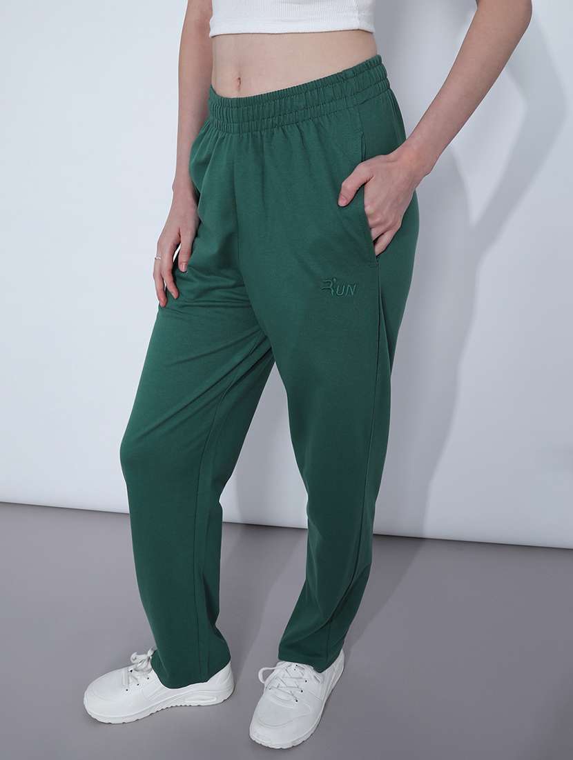 women solid mid rise regular fit track pant - 21919098 -  Standard Image - 1