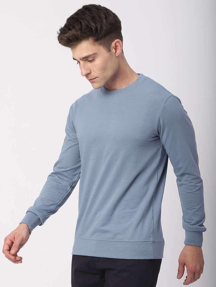 men solid long sleeves regular fit sweatshirt - 21919291 -  Standard Image - 1