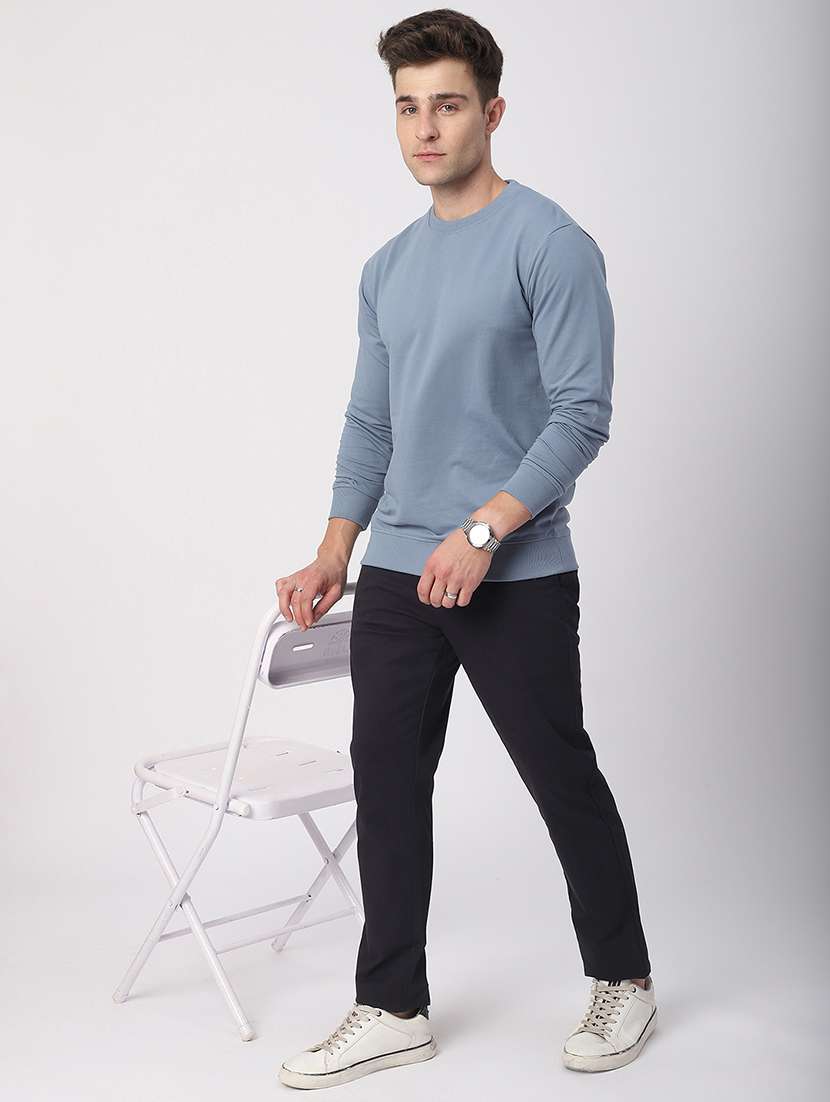 men solid long sleeves regular fit sweatshirt - 21919291 -  Standard Image - 4