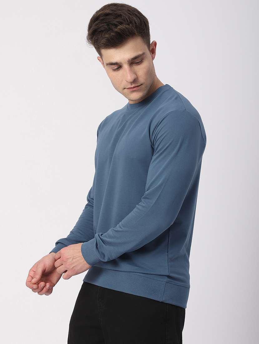 men solid long sleeves regular fit sweatshirt - 21919292 -  Standard Image - 1