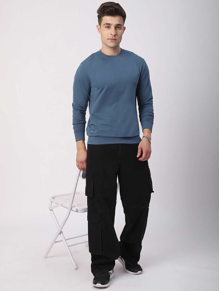 men solid long sleeves regular fit sweatshirt - 21919292 -  Standard Image - 4