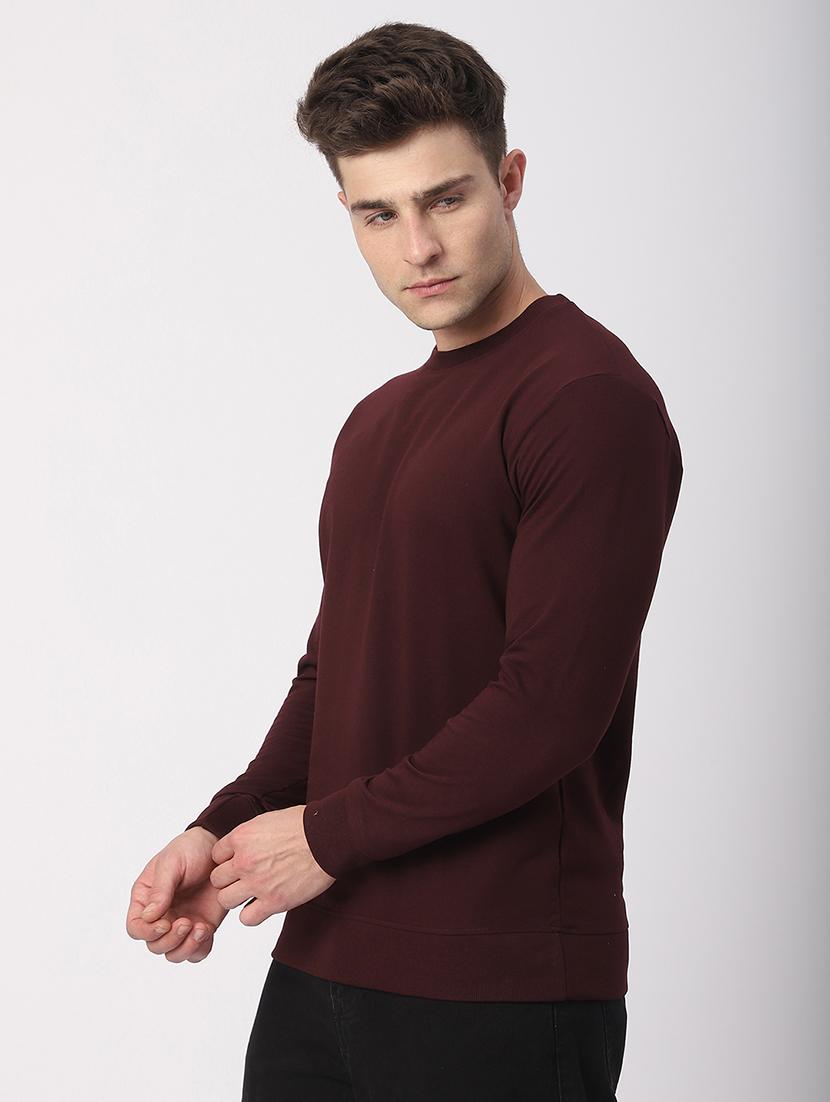 men solid long sleeves regular fit sweatshirt - 21919294 - Standard Image - 1