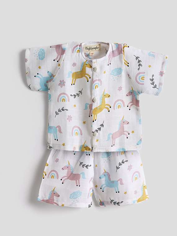 kids printed short sleeves co-ords set