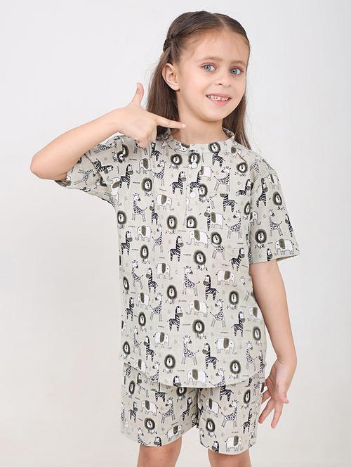 girls printed short sleeve co-ords set - 21919505 -  Standard Image - 0