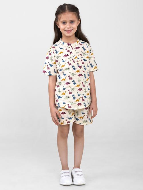 girls printed short sleeve co-ords set - 21919511 -  Standard Image - 0