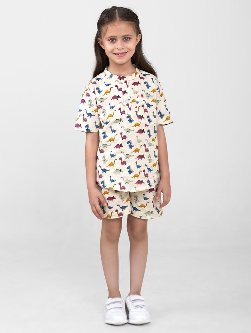 girls printed short sleeve co-ords set - 21919511 -  Zoom Image - 0