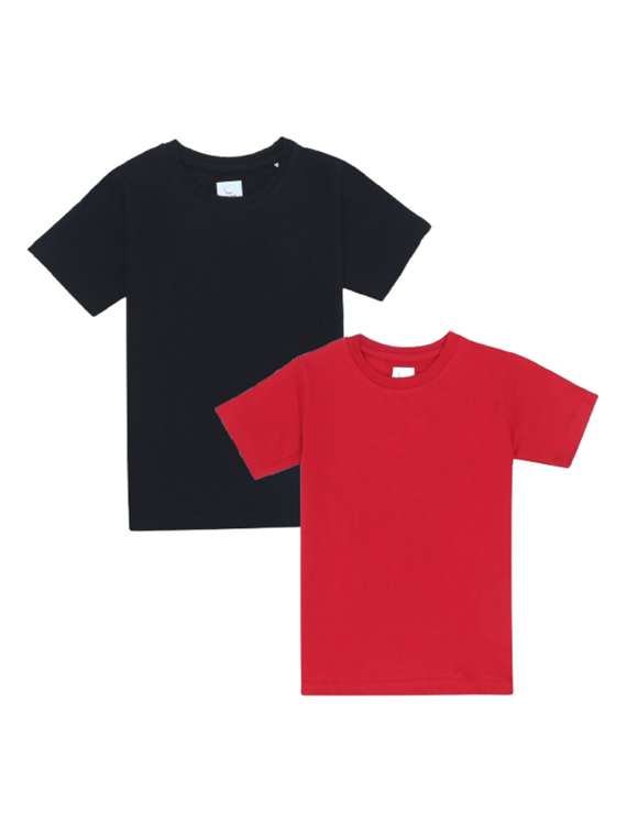 boys pack of 2 solid short sleeves t-shirt