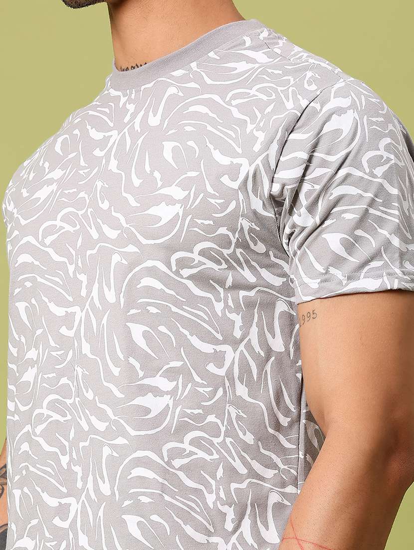 Men Printed Short Sleeve Regular Fit T-shirt - 21919681 -  Standard Image - 4