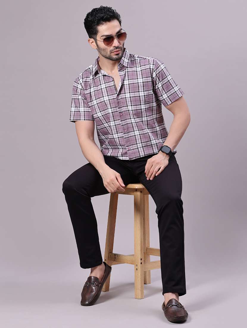 men solid mid rise casual chinos - 21919714 - Standard Image - 4
