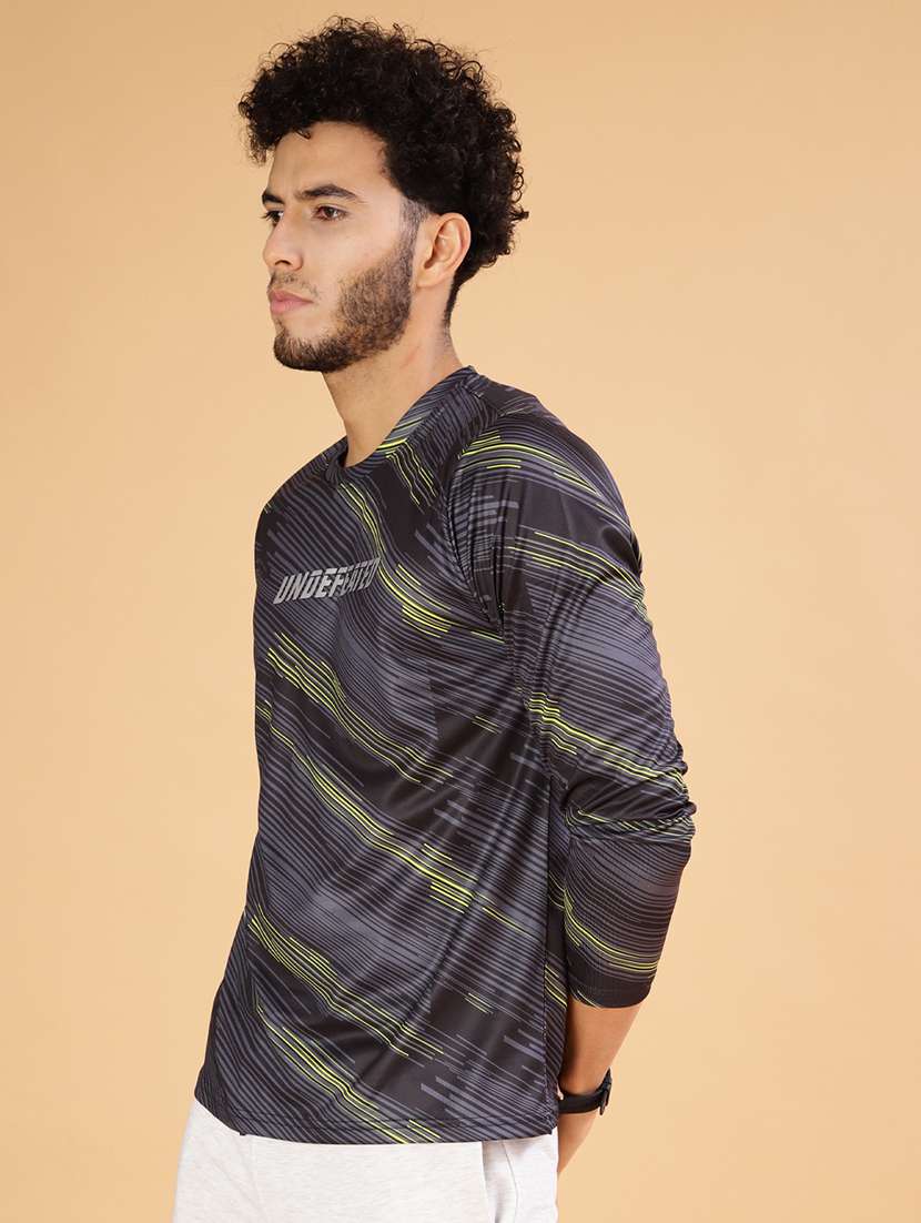 men printed long sleeve slim fit t-shirt - 21919742 - Standard Image - 1