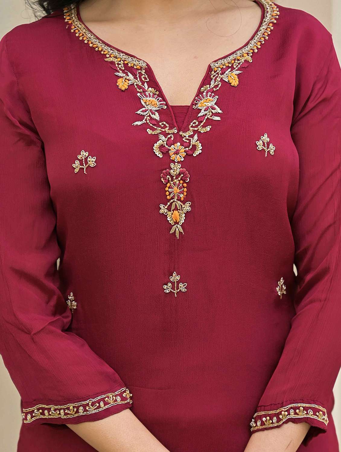 women three quarter sleeve kurta pant with dupatta set - 21919848 -  Standard Image - 6