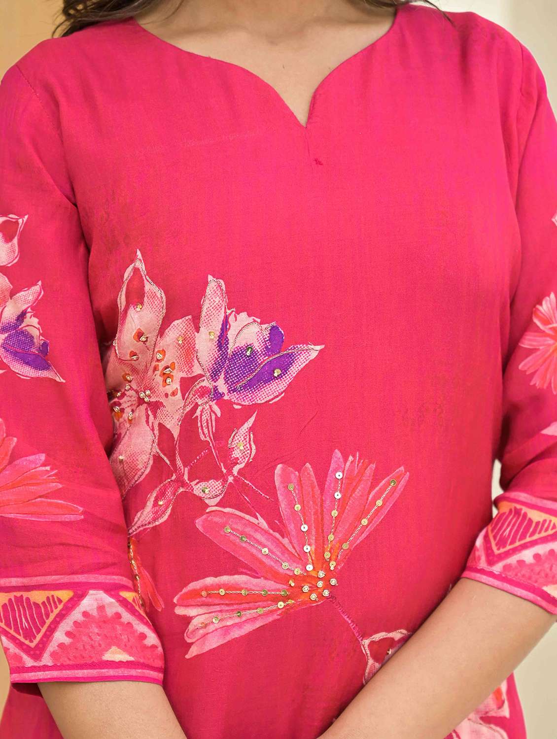 women three quarter sleeve kurta pant with dupatta set - 21919860 -  Standard Image - 6