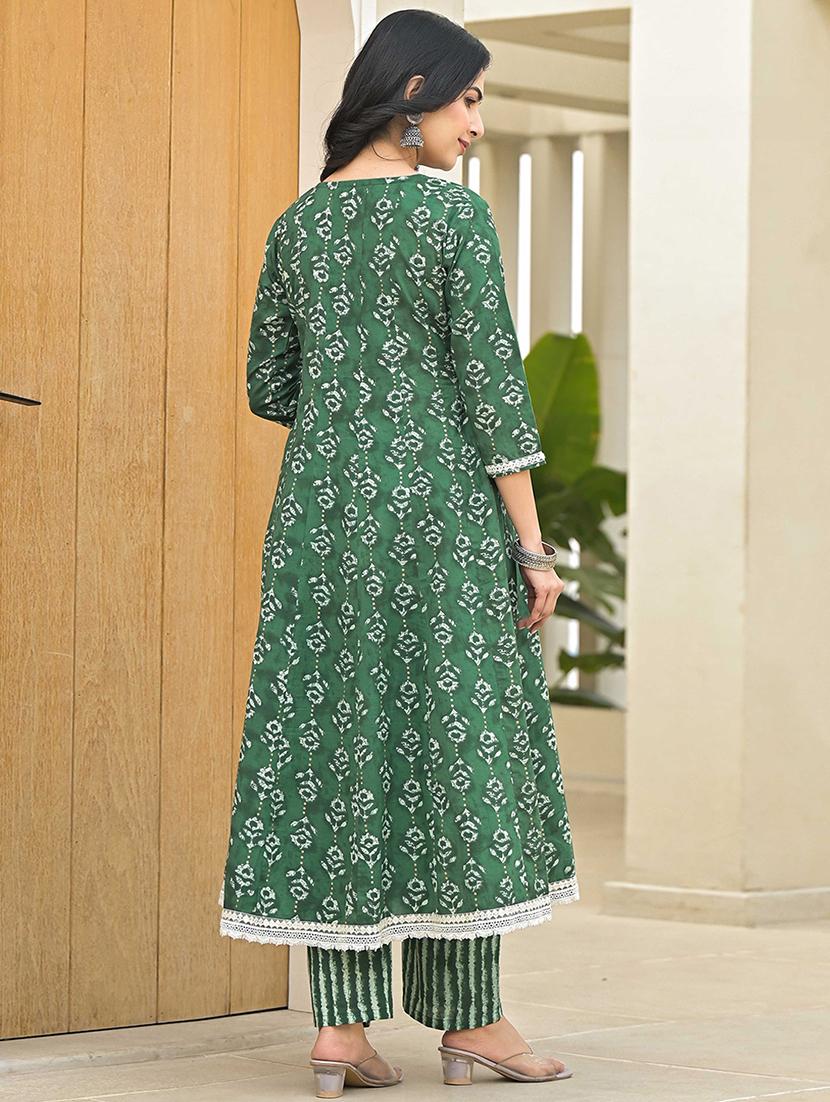 women three quarter sleeve kurta pant with dupatta set - 21919875 - Standard Image - 4