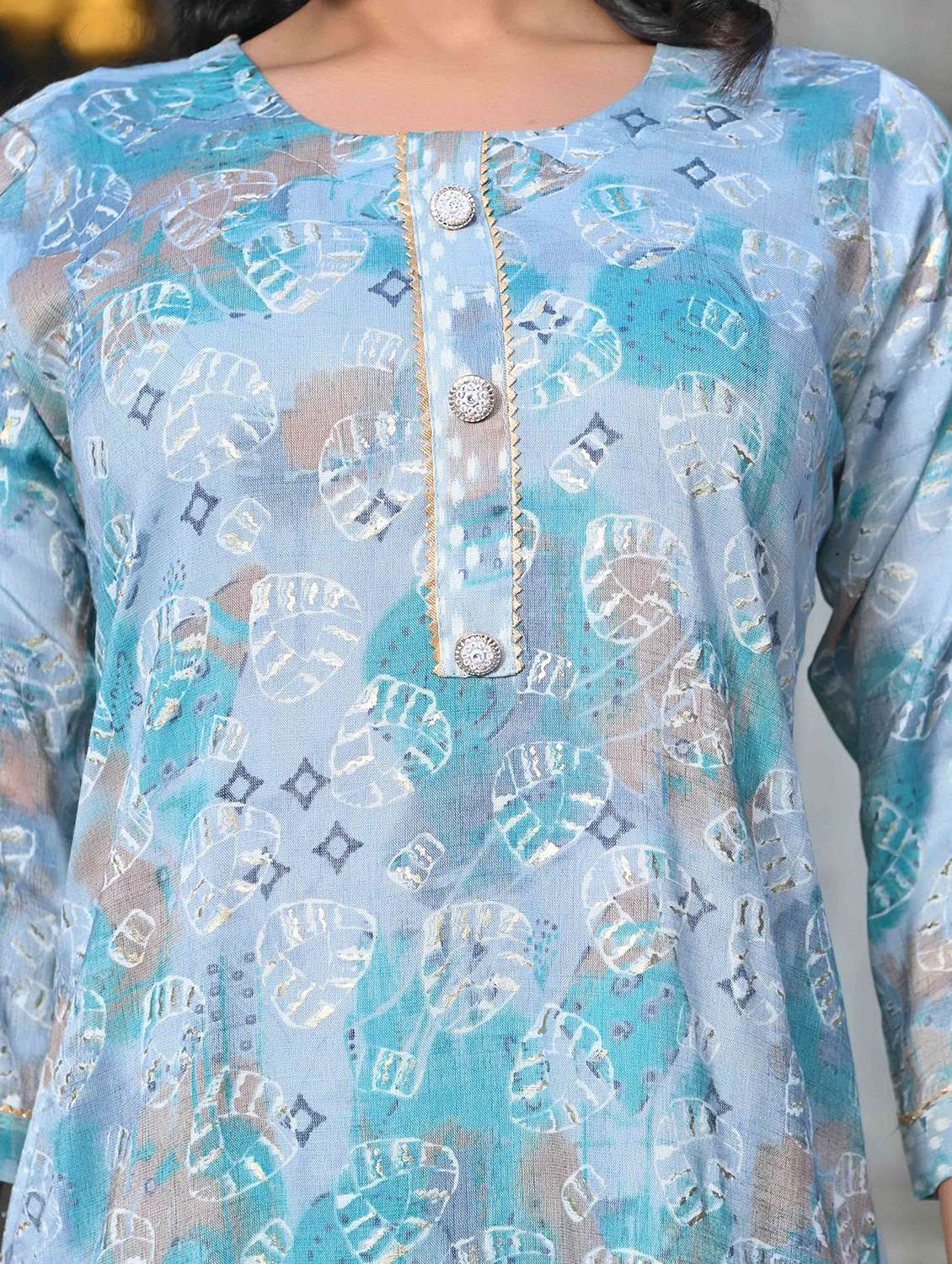 women three quarter sleeve kurta pant with dupatta set - 21919888 - Standard Image - 4