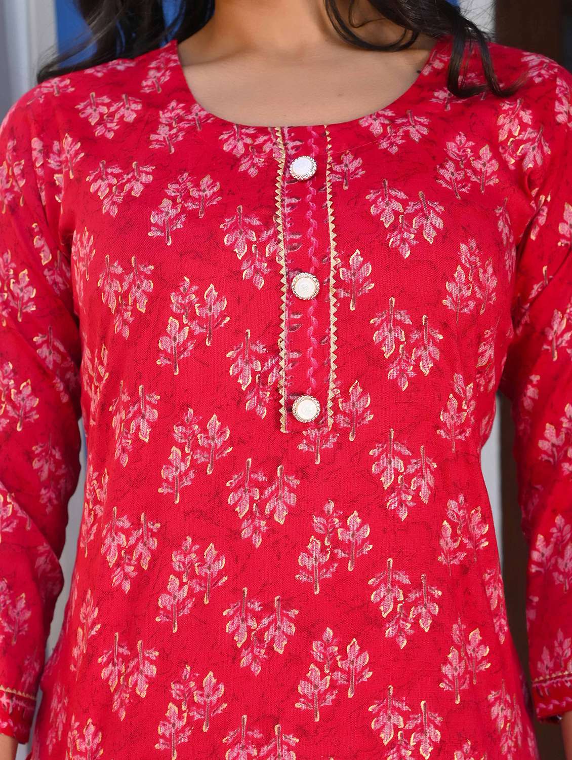 women three quarter sleeve kurta pant with dupatta set - 21919891 -  Standard Image - 4