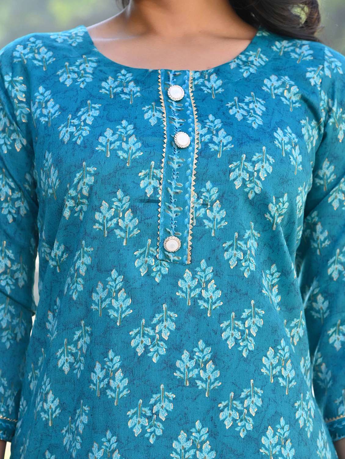 women three quarter sleeve kurta pant with dupatta set - 21919892 -  Standard Image - 4