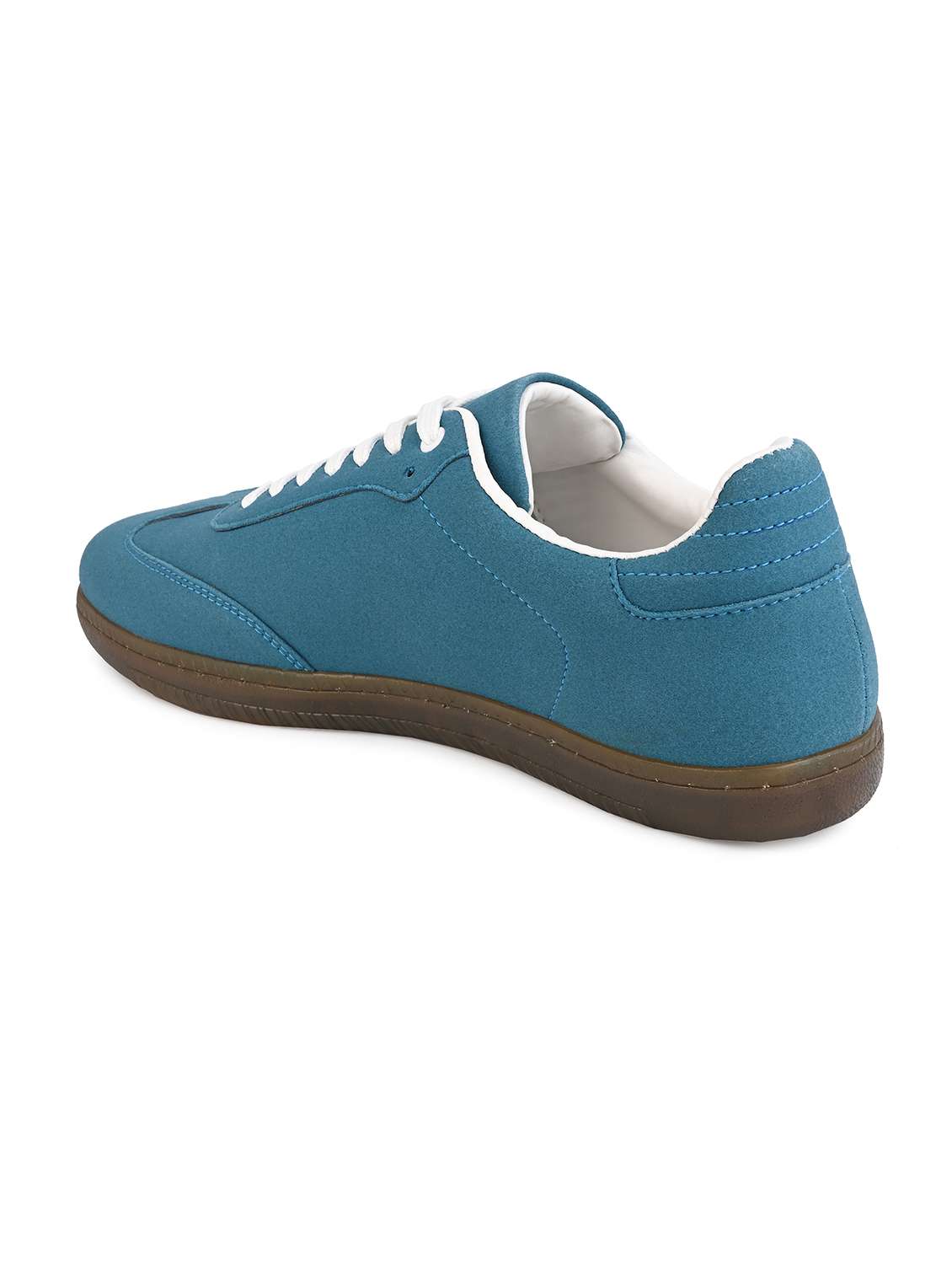 men blue solid lace up sneaker - 21919910 -  Standard Image - 4
