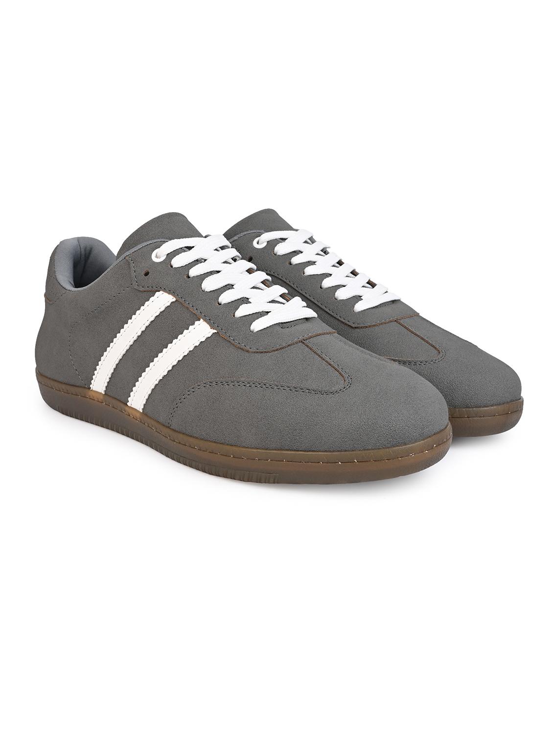 men grey solid lace up sneaker - 21919915 -  Standard Image - 1
