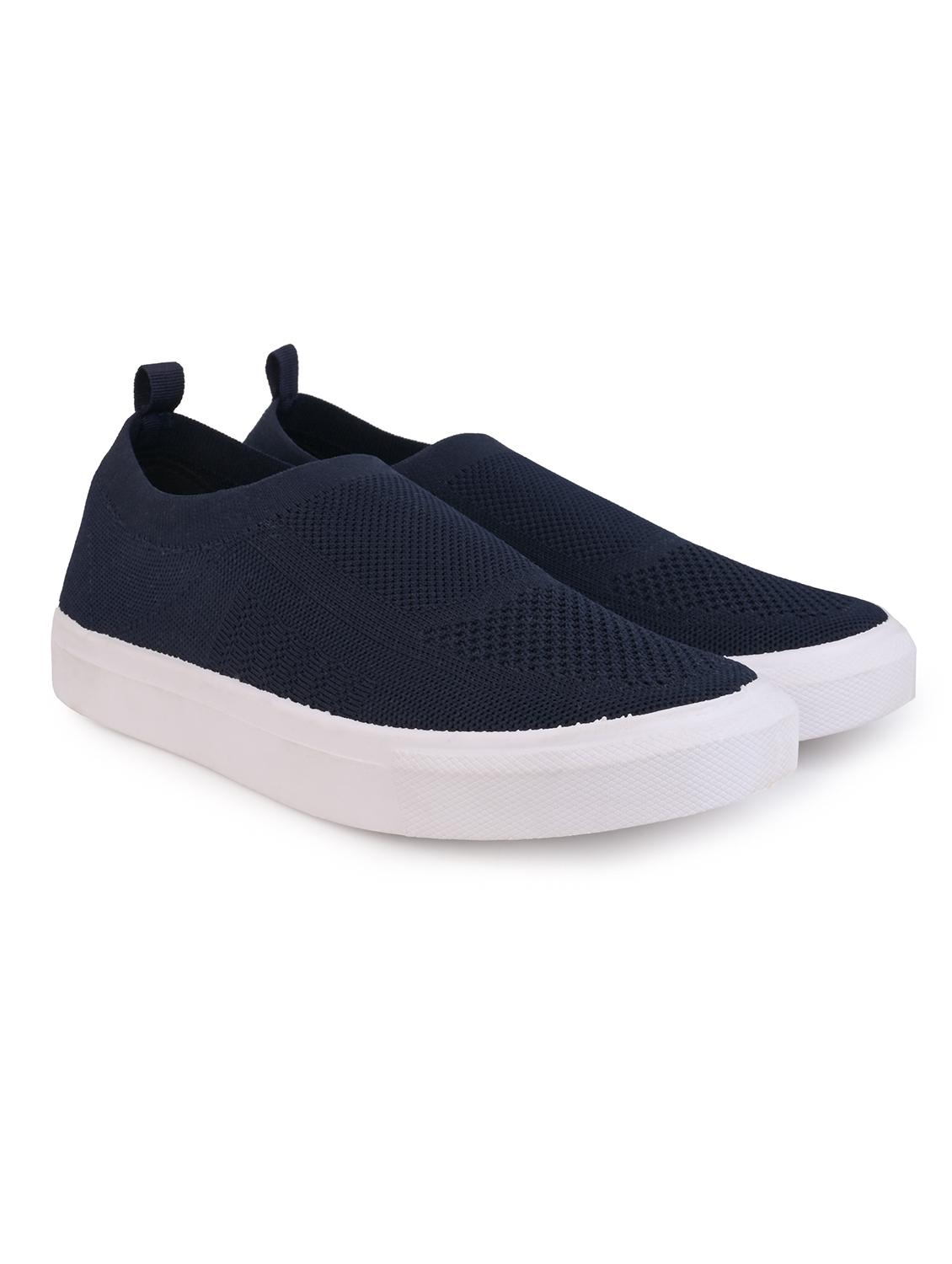 men navy blue solid slip on shoe - 21919917 - Standard Image - 1