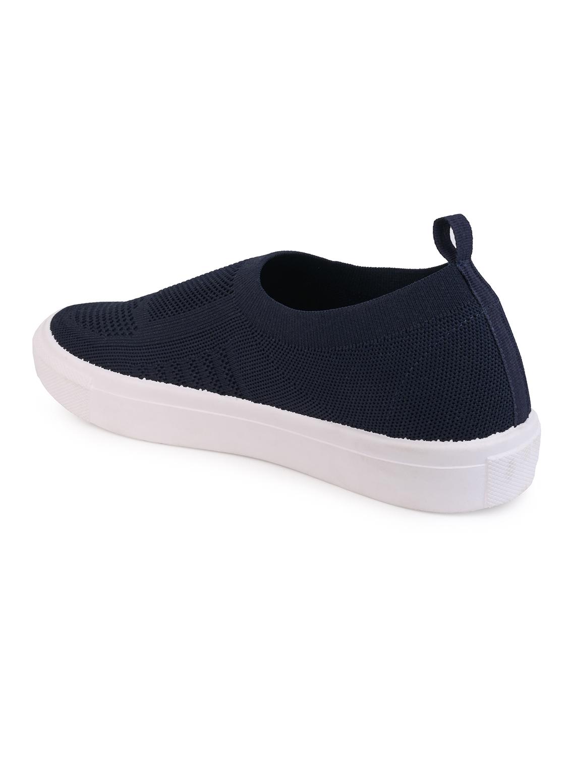 men navy blue solid slip on shoe - 21919917 - Standard Image - 4