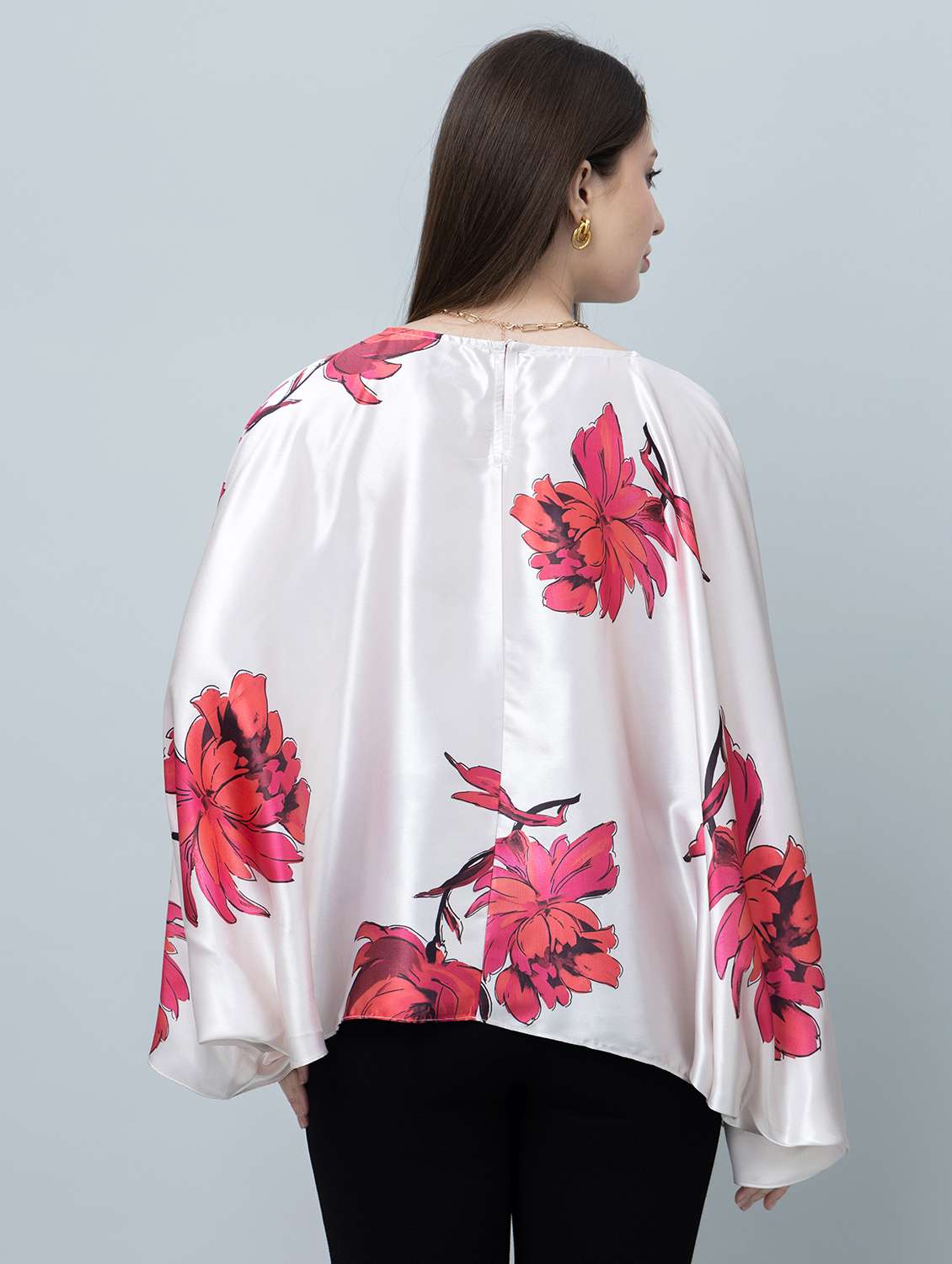 women floral printed kimono sleeves kaftan top - 21920155 -  Standard Image - 4