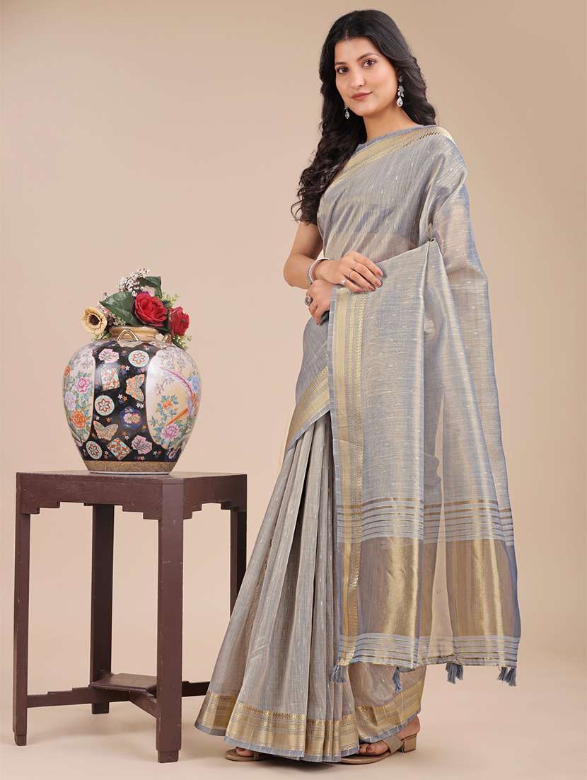 women self design bordered saree with blouse - 21920326 -  Standard Image - 1