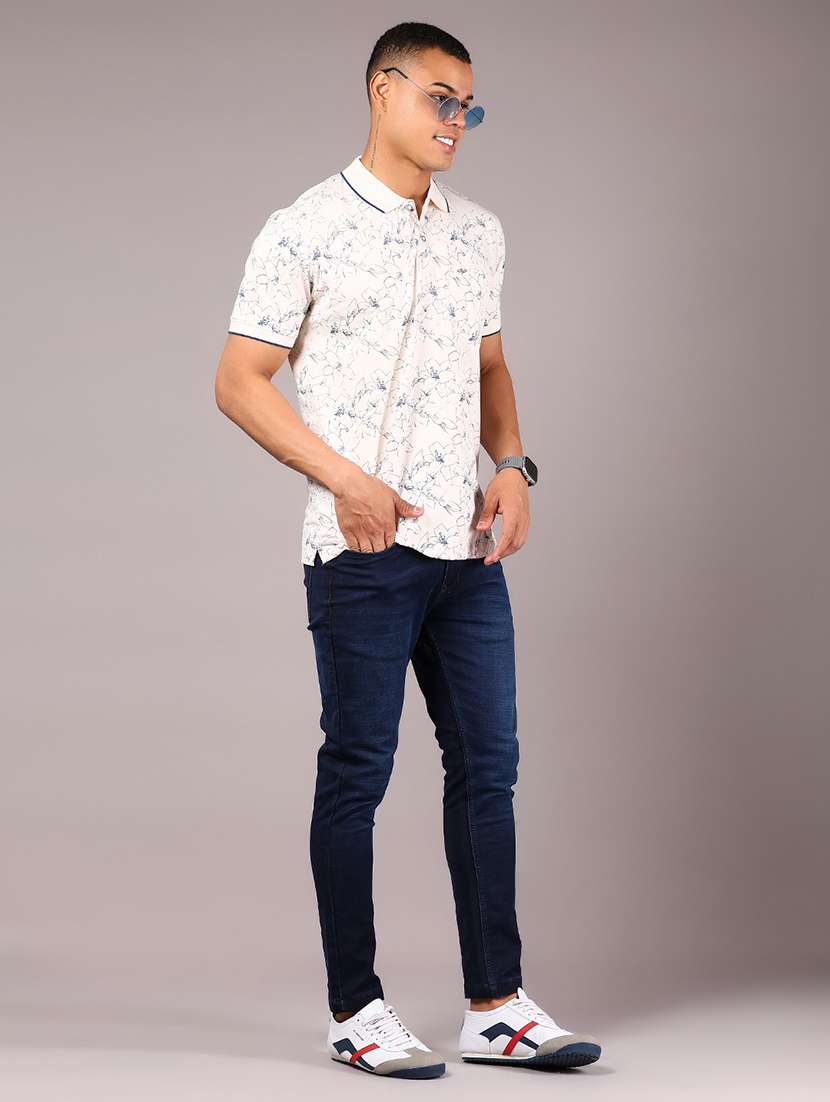 men printed short sleeve regular fit polo t-shirt - 21921097 -  Standard Image - 4