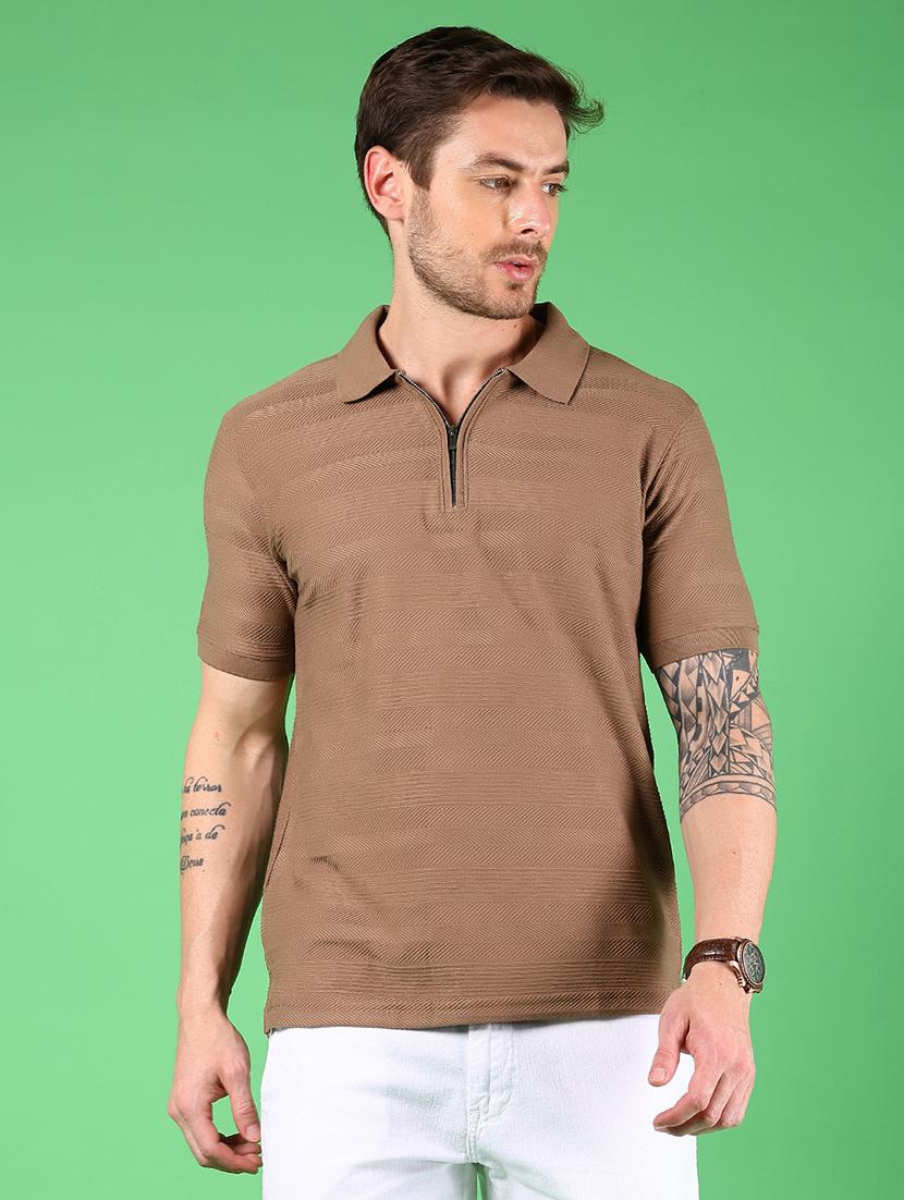 men solid short sleeves regular fit polo t-shirt - 21921124 - Zoom Image - 0