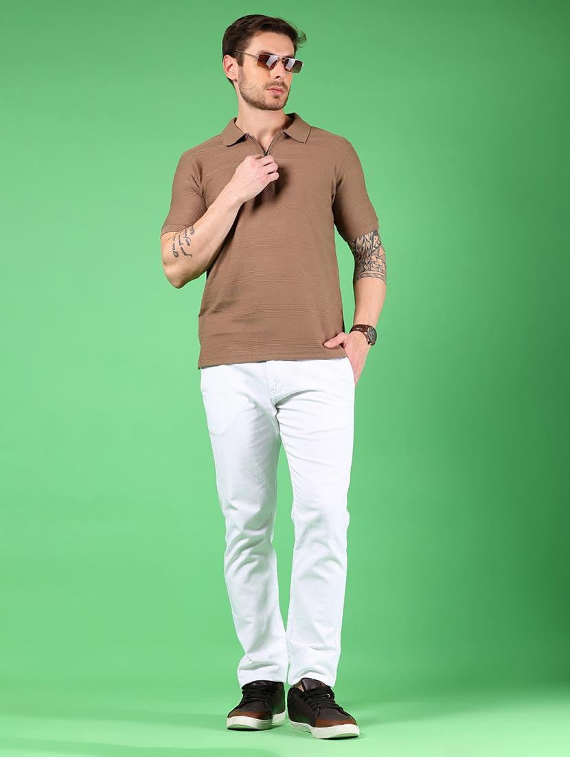 men solid short sleeves regular fit polo t-shirt - 21921124 - Standard Image - 4