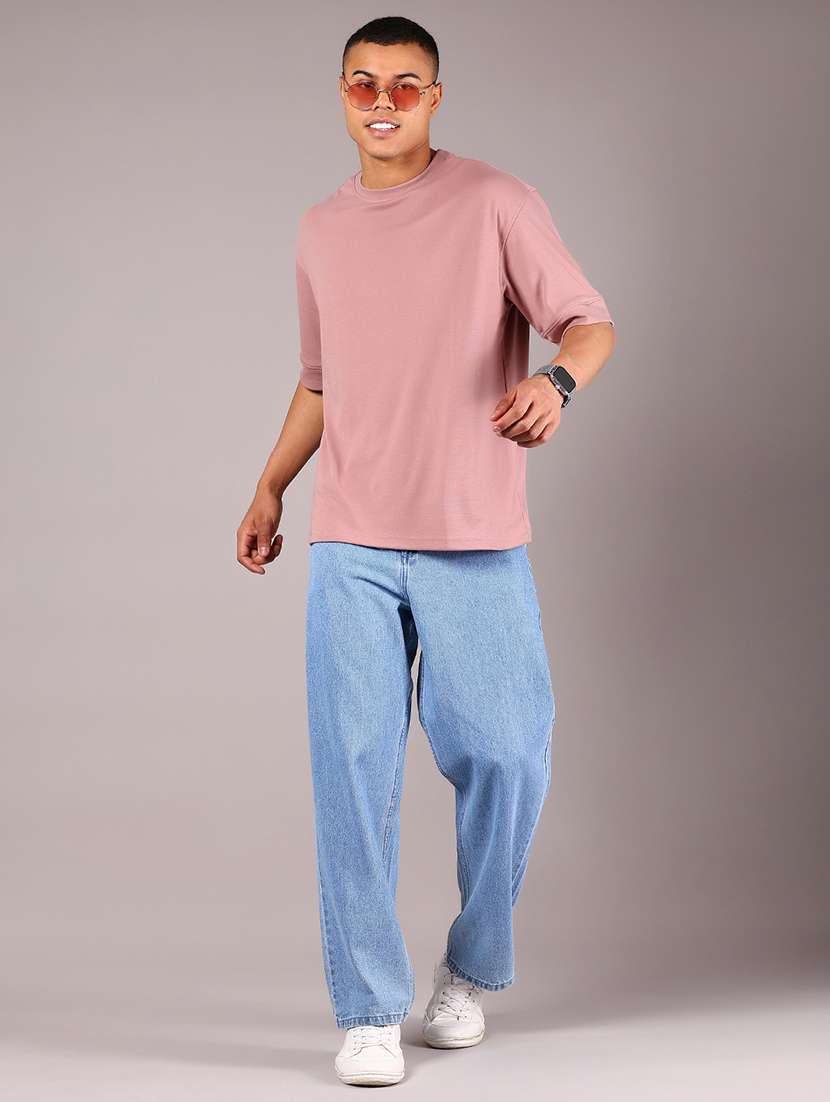 men solid short sleeves oversized t-shirt - 21921129 -  Standard Image - 4