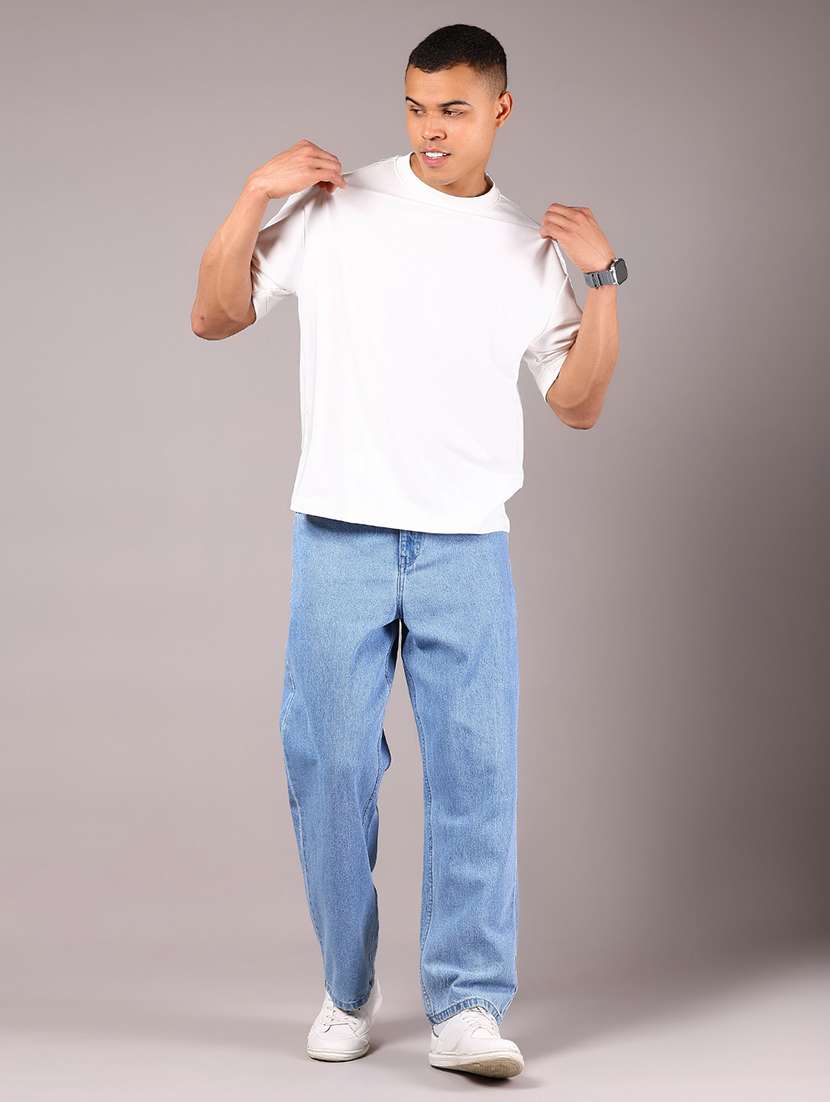 men solid short sleeves oversized t-shirt - 21921139 - Standard Image - 4