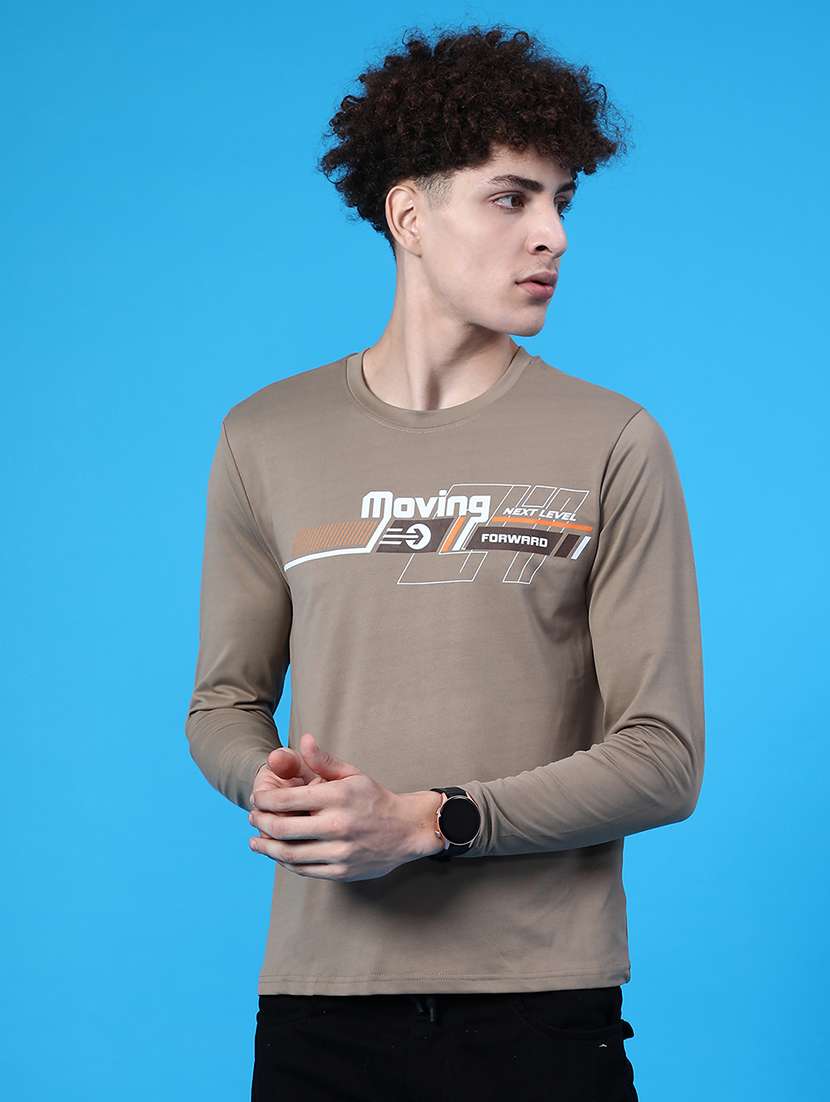 men printed long sleeve regular fit t-shirt - 21922164 -  Standard Image - 1