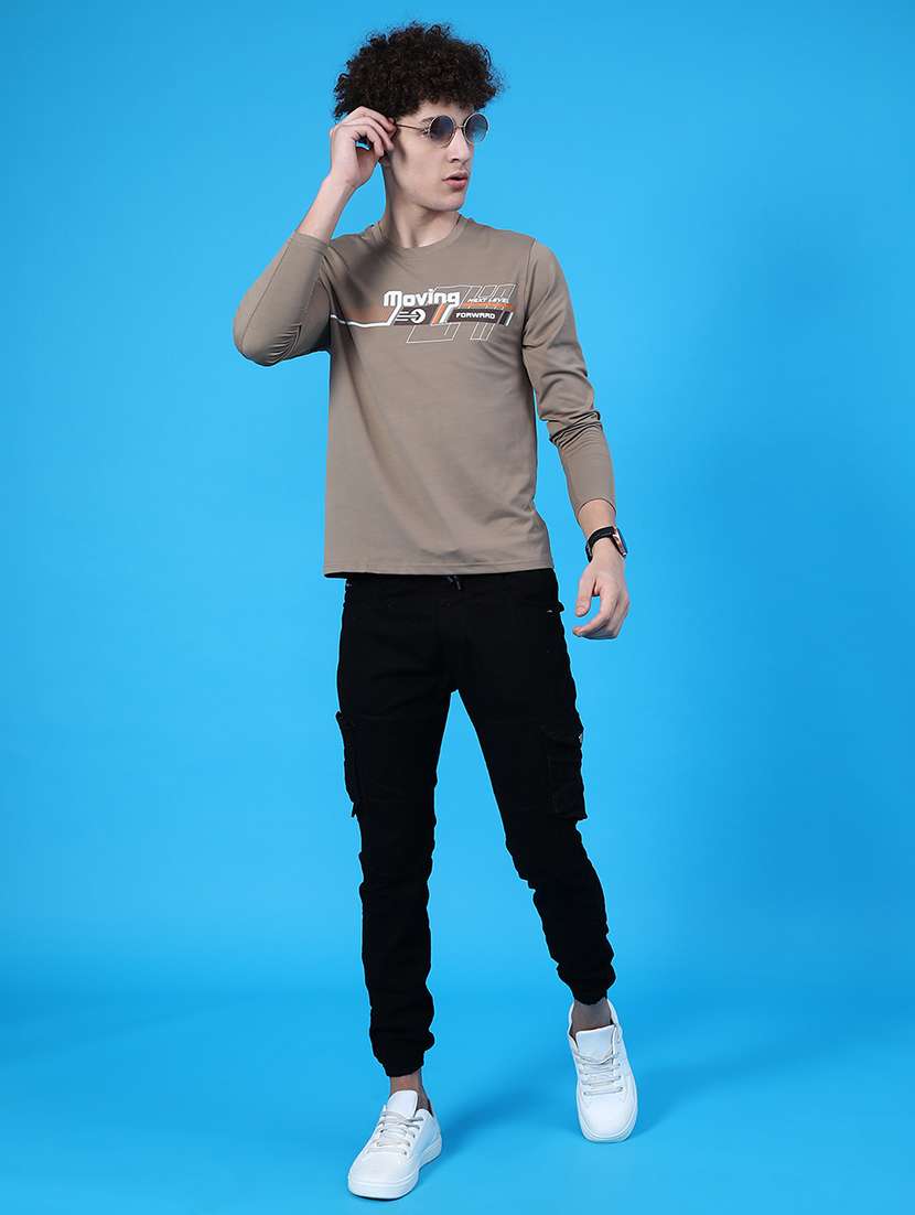 men printed long sleeve regular fit t-shirt - 21922164 -  Standard Image - 4