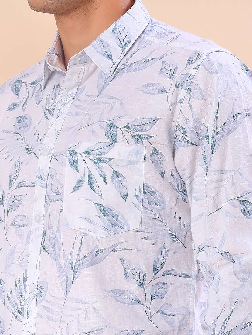men printed long sleeve collared shirt - 21922303 -  Standard Image - 4