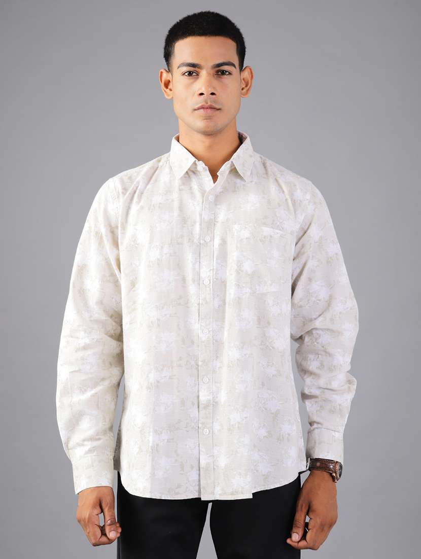 men printed long sleeve regular fit shirt - 21922305 -  Standard Image - 1