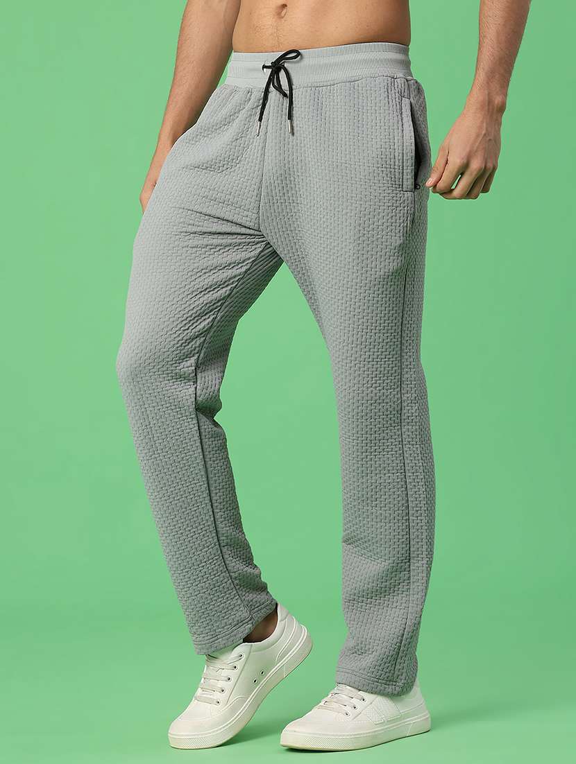 Men Self Design Mid Rise Track Pants - 21922321 -  Standard Image - 1