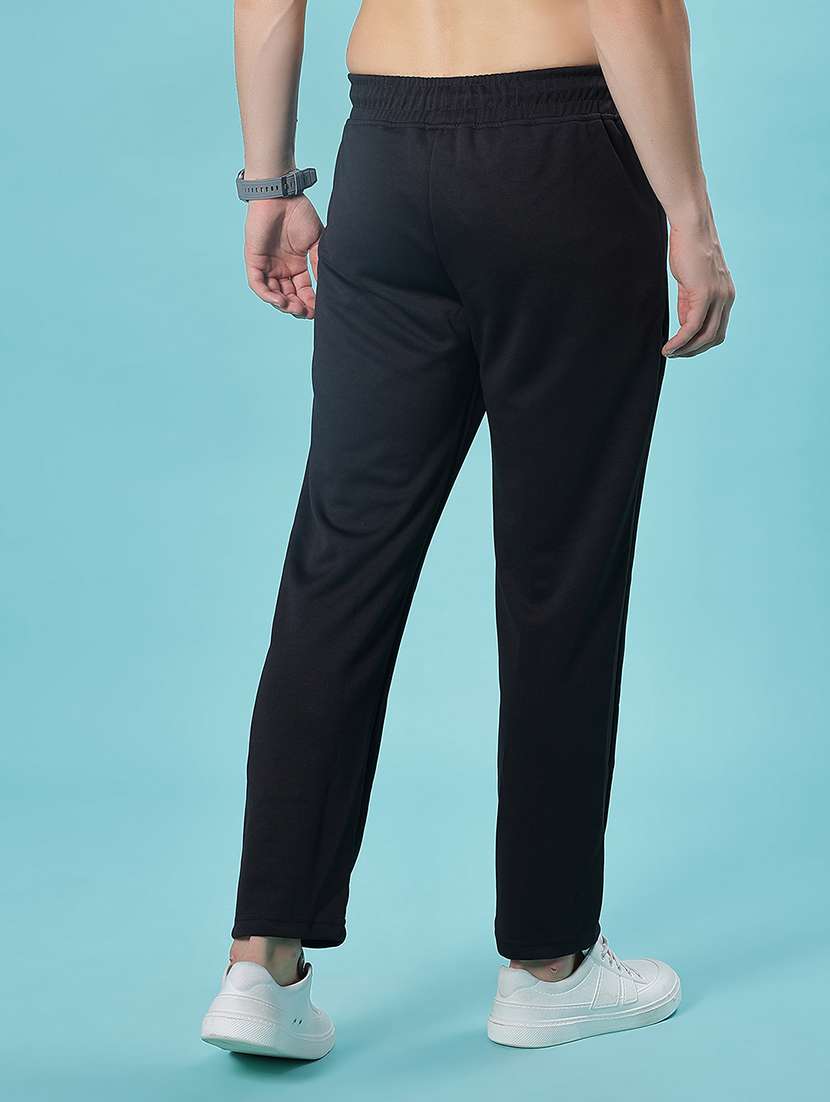 men solid mid rise full length track pant - 21922323 -  Standard Image - 1