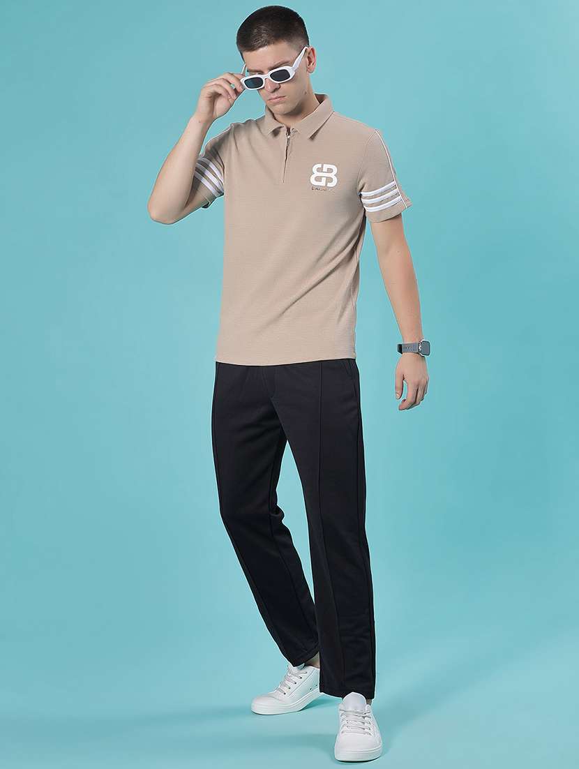 men solid mid rise full length track pant - 21922323 -  Standard Image - 4