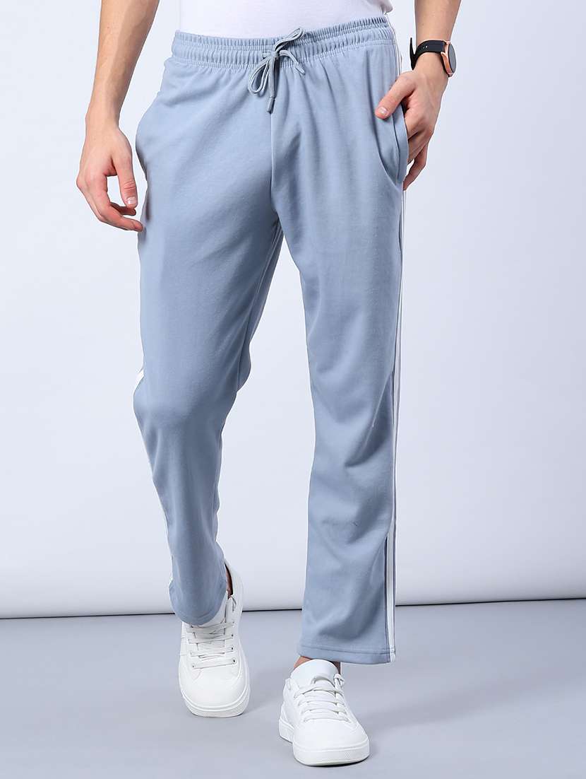 men side taped mid rise full length track pant - 21922324 -  Standard Image - 1