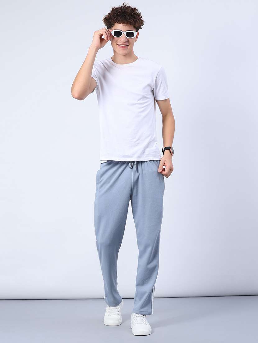 men side taped mid rise full length track pant - 21922324 -  Standard Image - 4