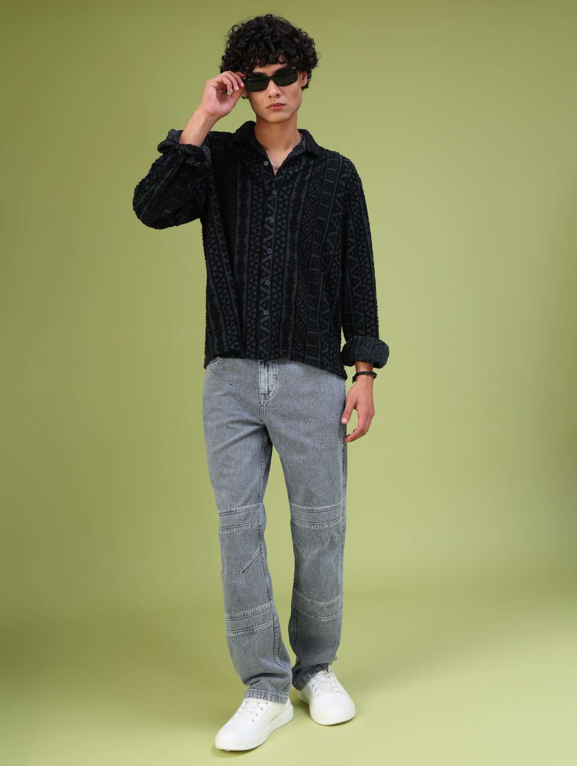 light grey cotton denim jeans - 21922337 - Standard Image - 6