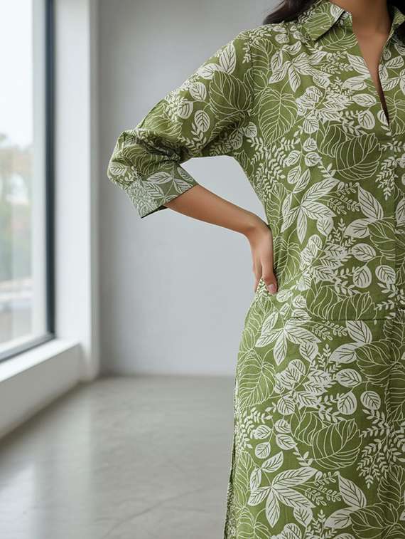 women printed long sleeve kurta palazzo set - 21922359 -  Standard Image - 6