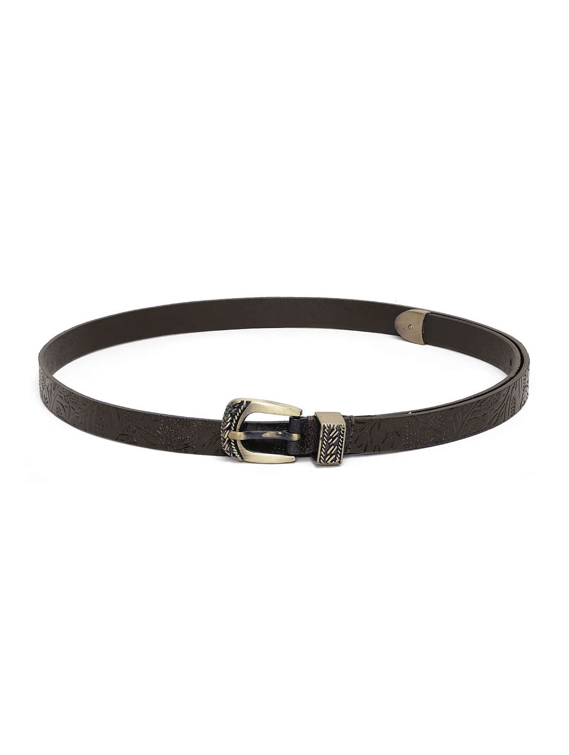 Women Brown Textured Belt - 21922389 -  Standard Image - 1