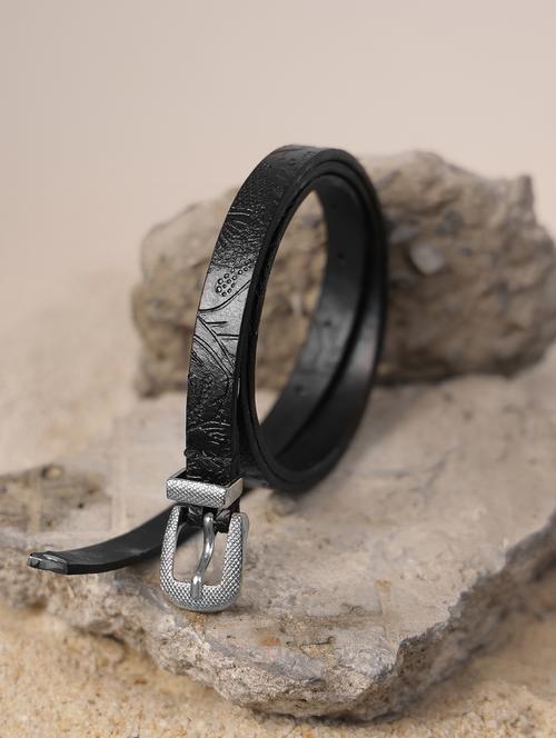 women black textured belt - 21922392 - Standard Image - 0