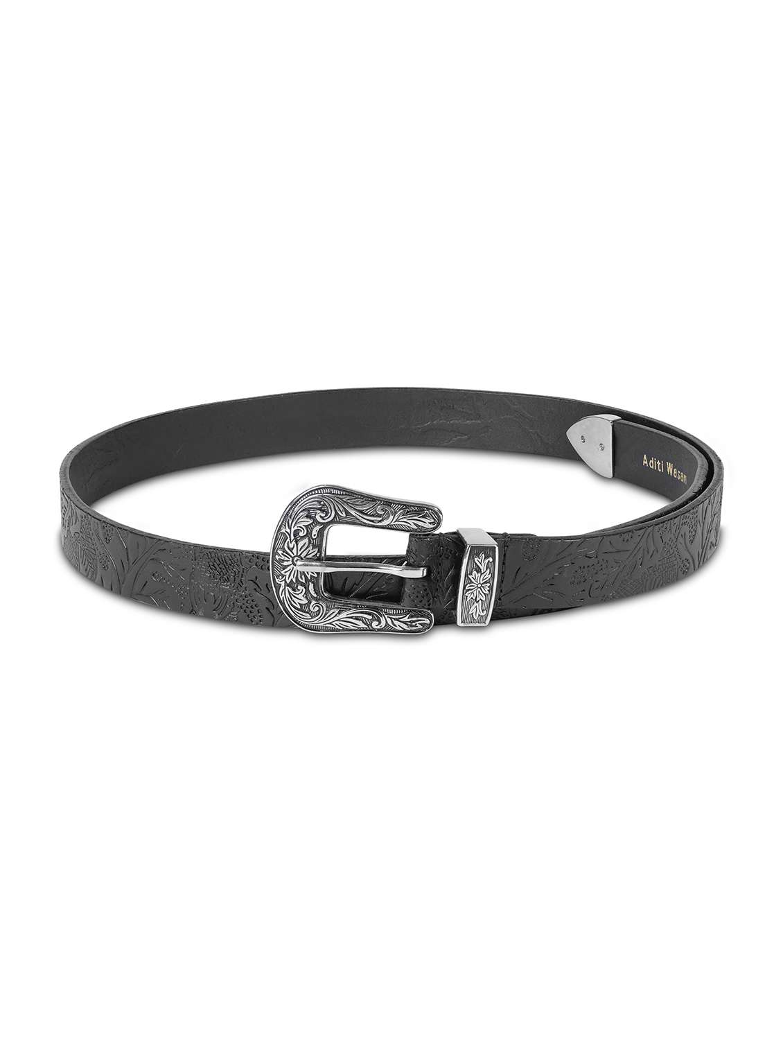 women black textured belt
