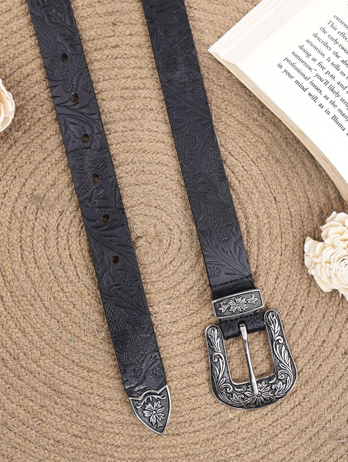 women black textured belt - 21922393 - Standard Image - 1