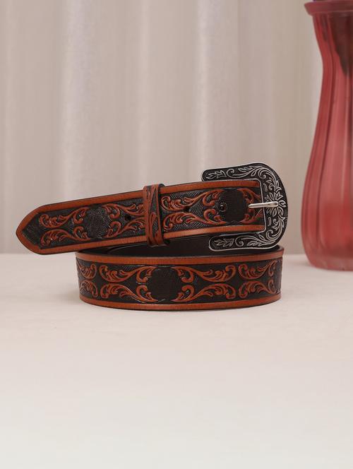 women brown textured belt - 21922394 -  Standard Image - 0