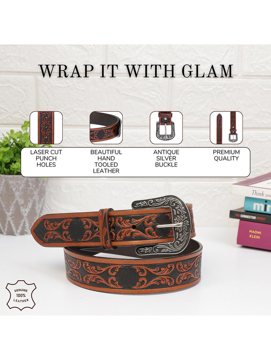 women brown textured belt - 21922394 - Standard Image - 4