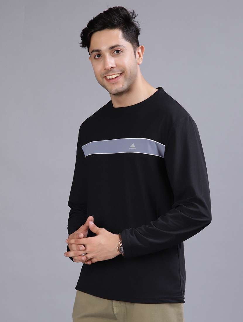 men striped long sleeve regular fit t-shirt - 21922566 -  Standard Image - 1
