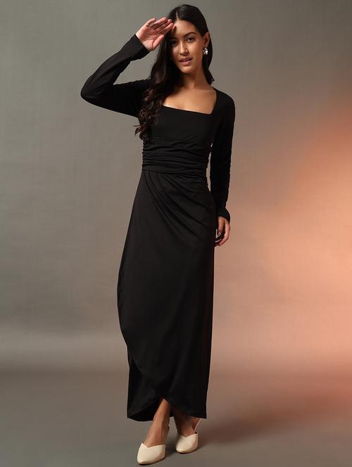 women solid long sleeves bodycon dress - 21922641 -  Standard Image - 0
